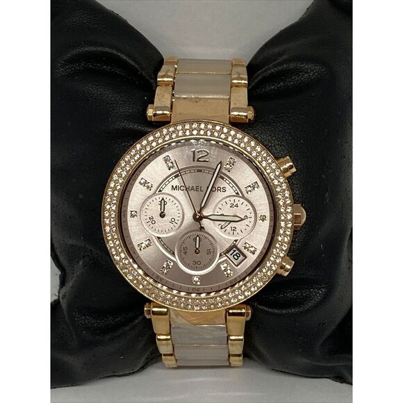 Michael Kors Parker MK5865 Womens Stainless Steel Analog Dial Quartz Watch WO487 - Picture 3 of 12